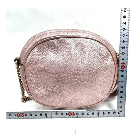Auth Gucci Metallic Pink Disco Crossbody SoHo
Bag Purse Handbag - Picture 2 of 14